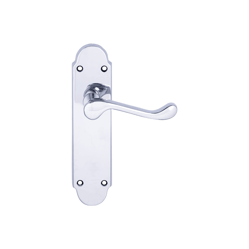 DH170A35 Tay cầm cửa đòn bẩy cổ điển trên tấm được đánh bóng crôm